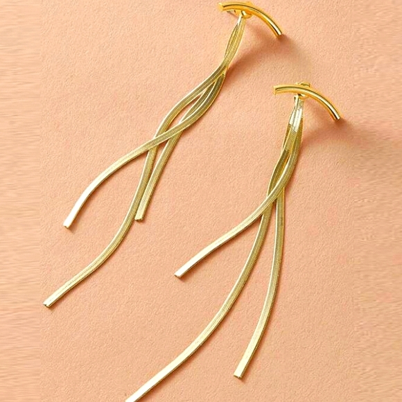 Tassel Earrings 18K Gold Plated - Picture 3 of 6